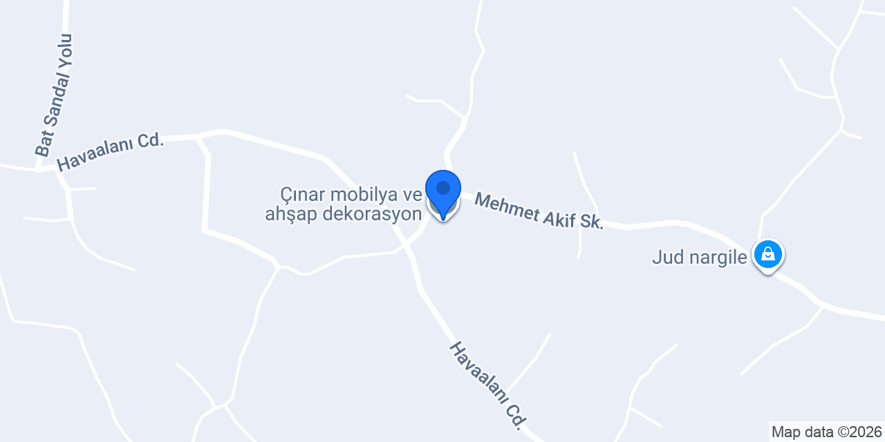 Çınar mobilya ve ahşap dekorasyon konumu