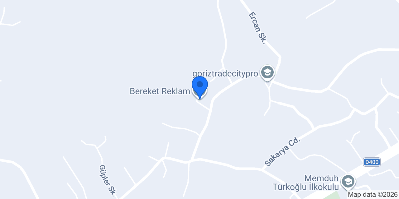 Bereket Reklam konumu