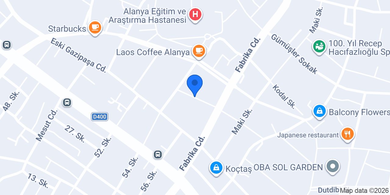 Alanya gözleme GÜLLER konumu