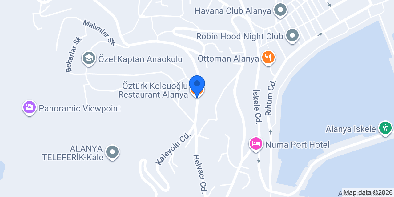 Öztürk Kolcuoğlu Restaurant Alanya konumu