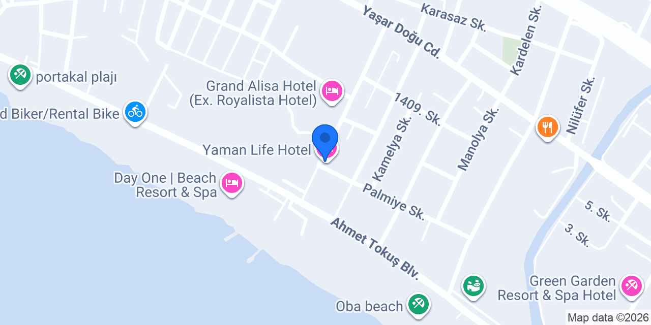 Yaman Life Hotel konumu