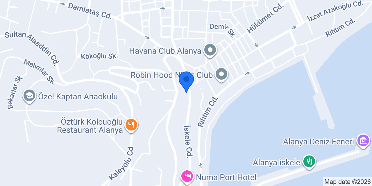 Alanya Han Pub konumu