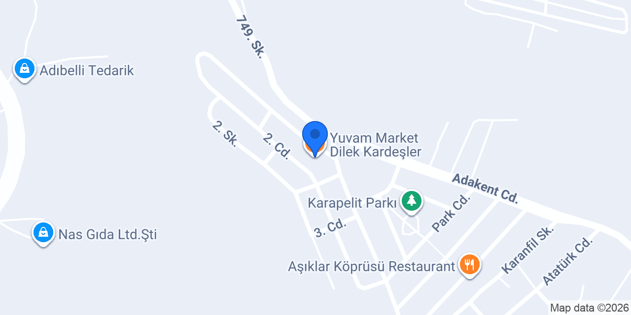 Yuvam Market Dilek Kardeşler konumu