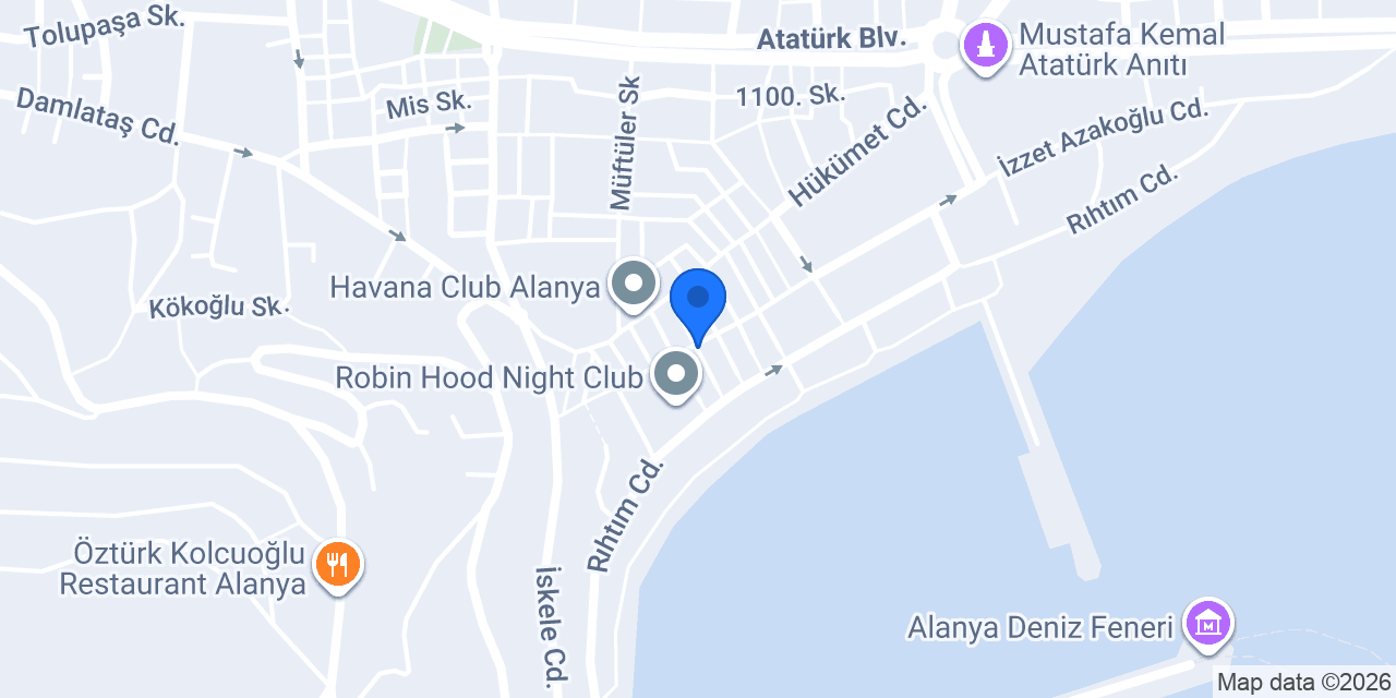 Marina Restaurant Alanya konumu