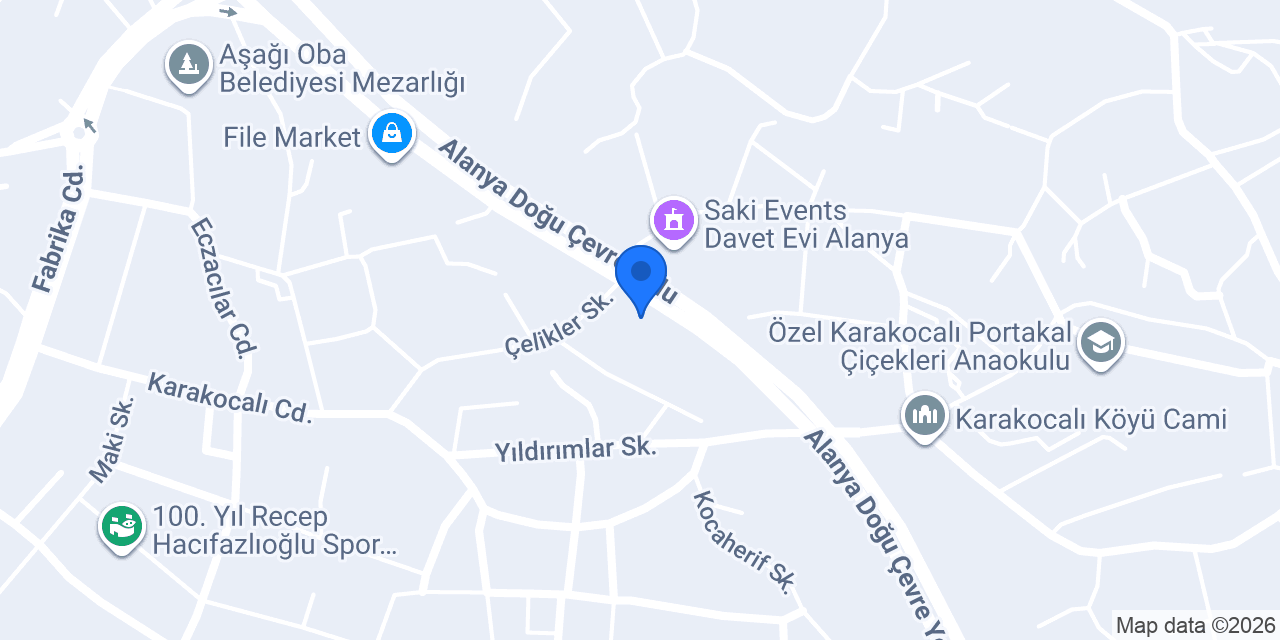 Alanya Musa Çelik Sondaj Bobinaj konumu