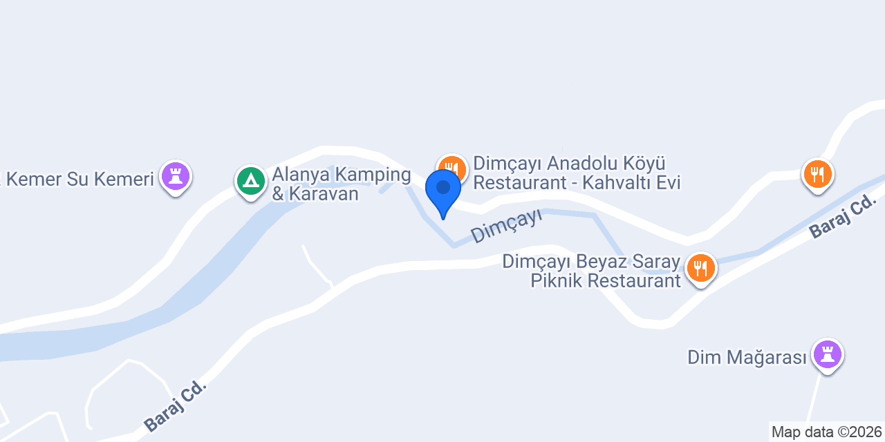 Dimçayı Soğuk Göl Restaurant konumu