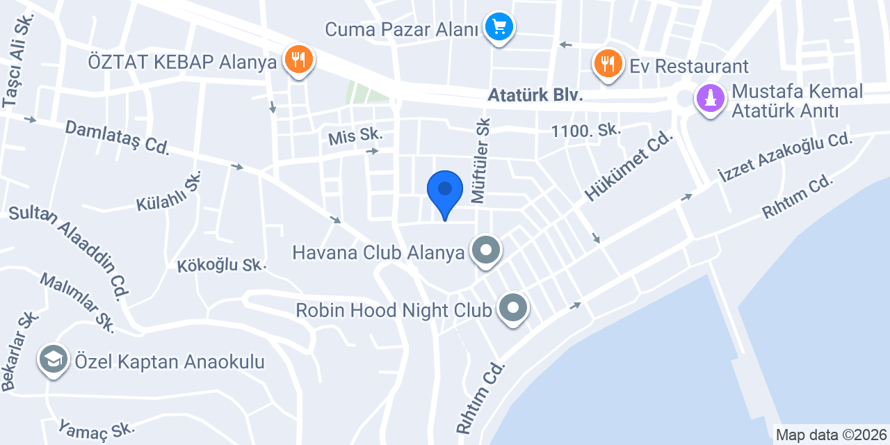 Karga Pub Alanya konumu