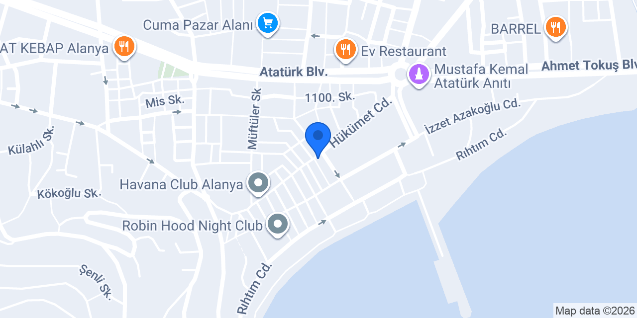 Alanya Tekne Turları konumu