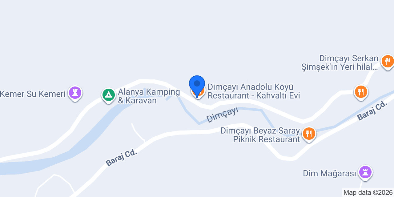 Dim Çayı Alanya konumu
