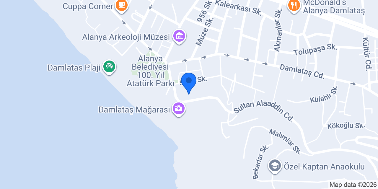 Damlataş Taksi konumu