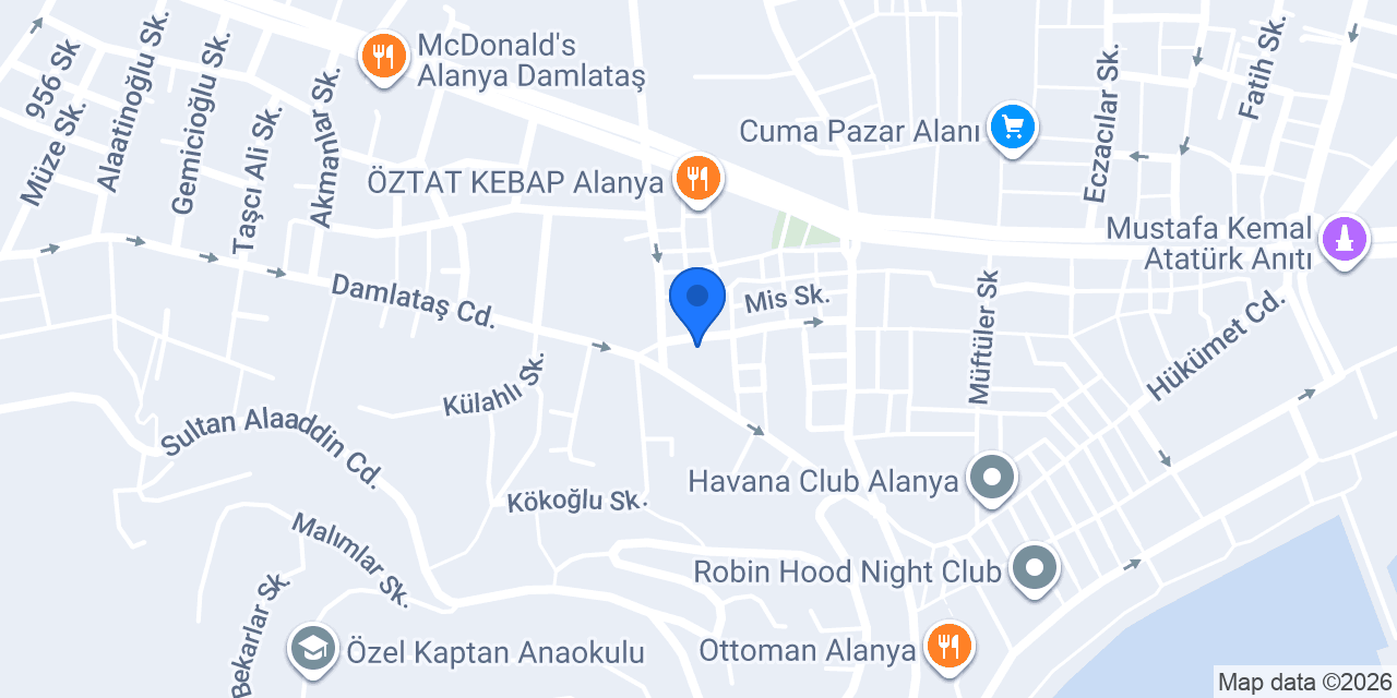 Avangarde Alanya konumu