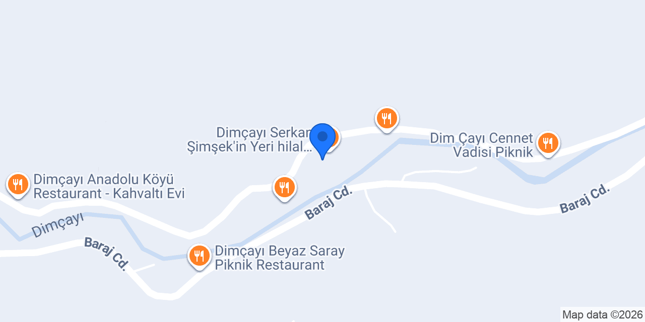 Dimçayı Natural Piknik konumu
