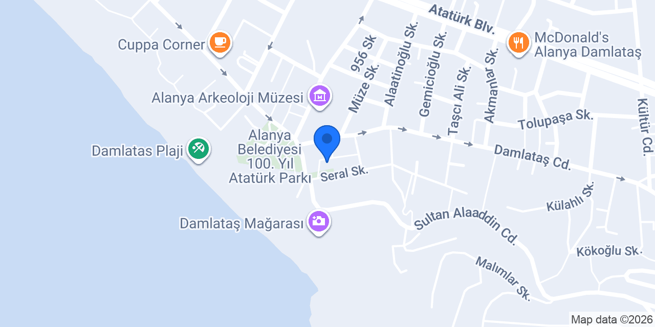 Arsh Alanya konumu