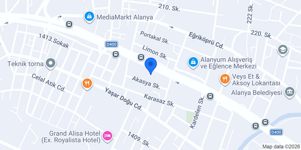 Alanya Lastik konumu