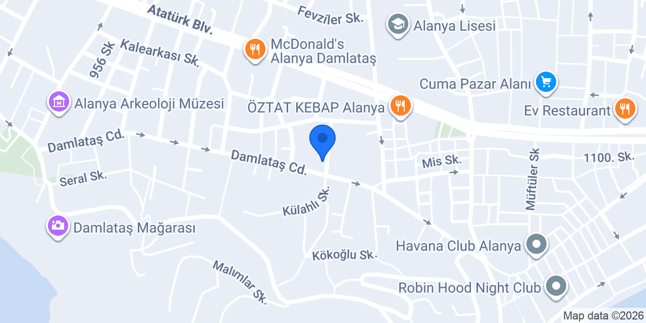 Alanya Final Özel Öğretim Kursu konumu