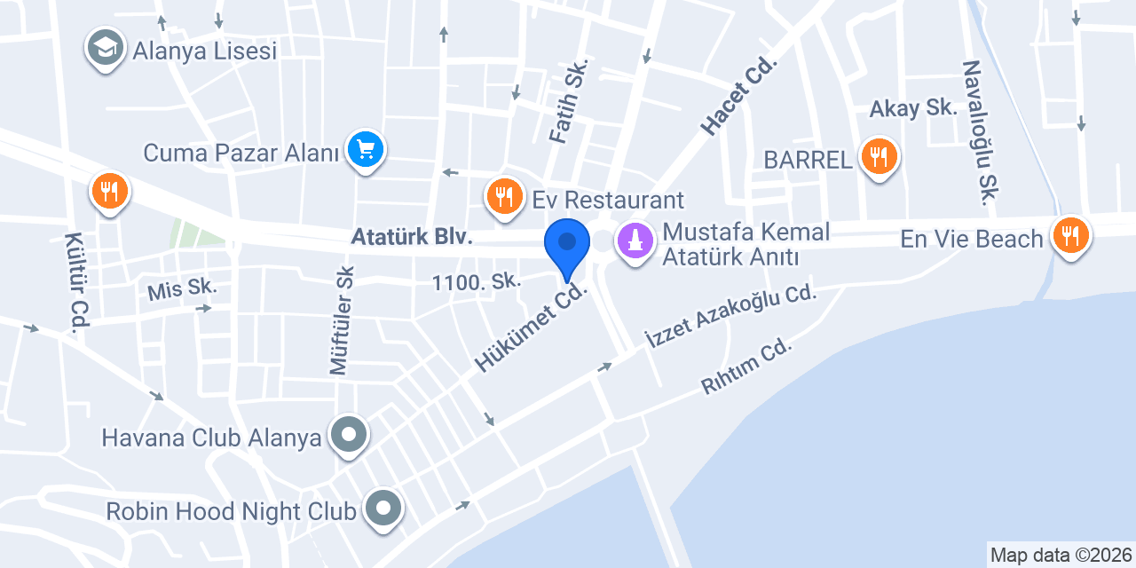 Libra Law Alanya konumu