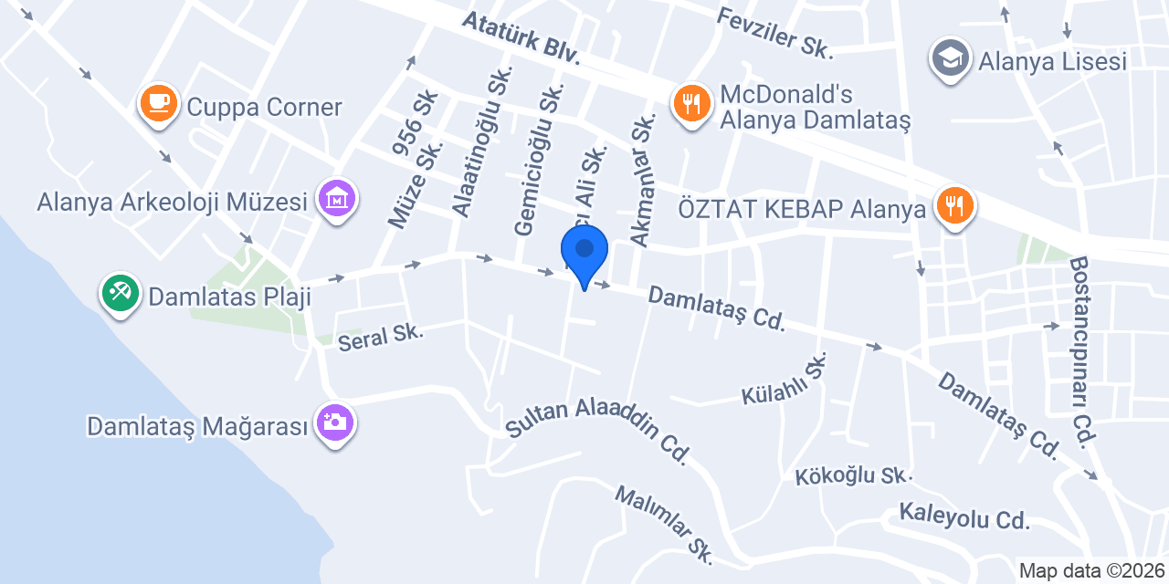 BİSTRO BAHAMA RESTAURANT CAFE & BAR konumu