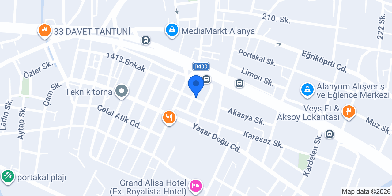 Onur Oto Servis konumu