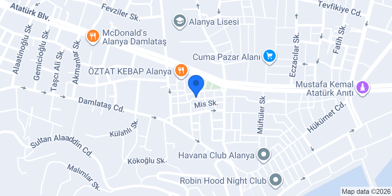 Libas Kuru Temizleme konumu