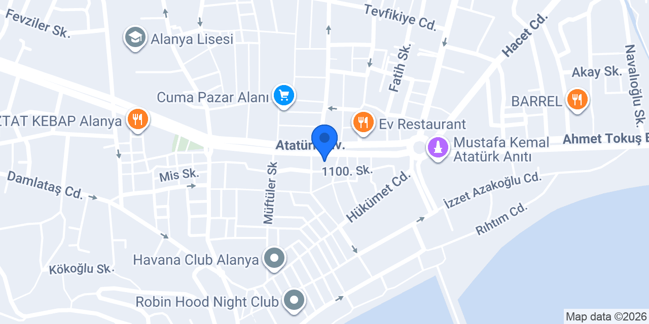 Alanya Rent A Car konumu