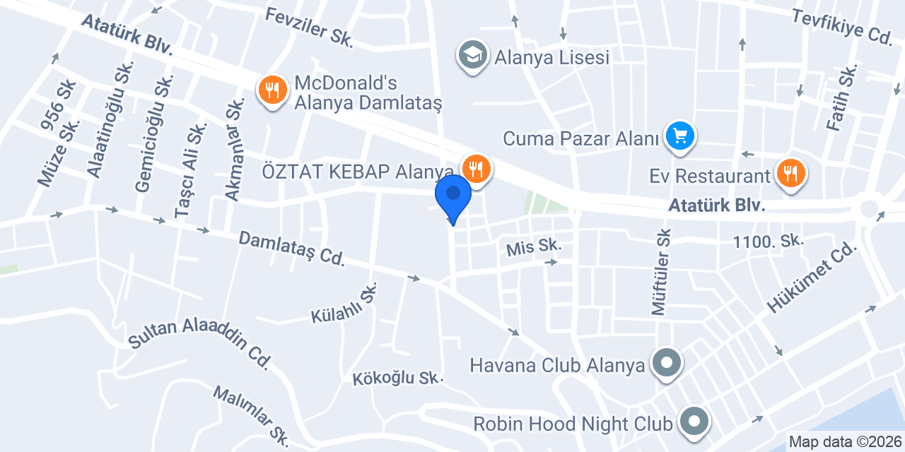 Güneylim Kebap Restaurant Alanya konumu