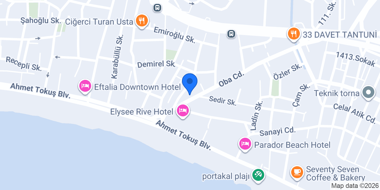 İpek Restaurant Alanya konumu