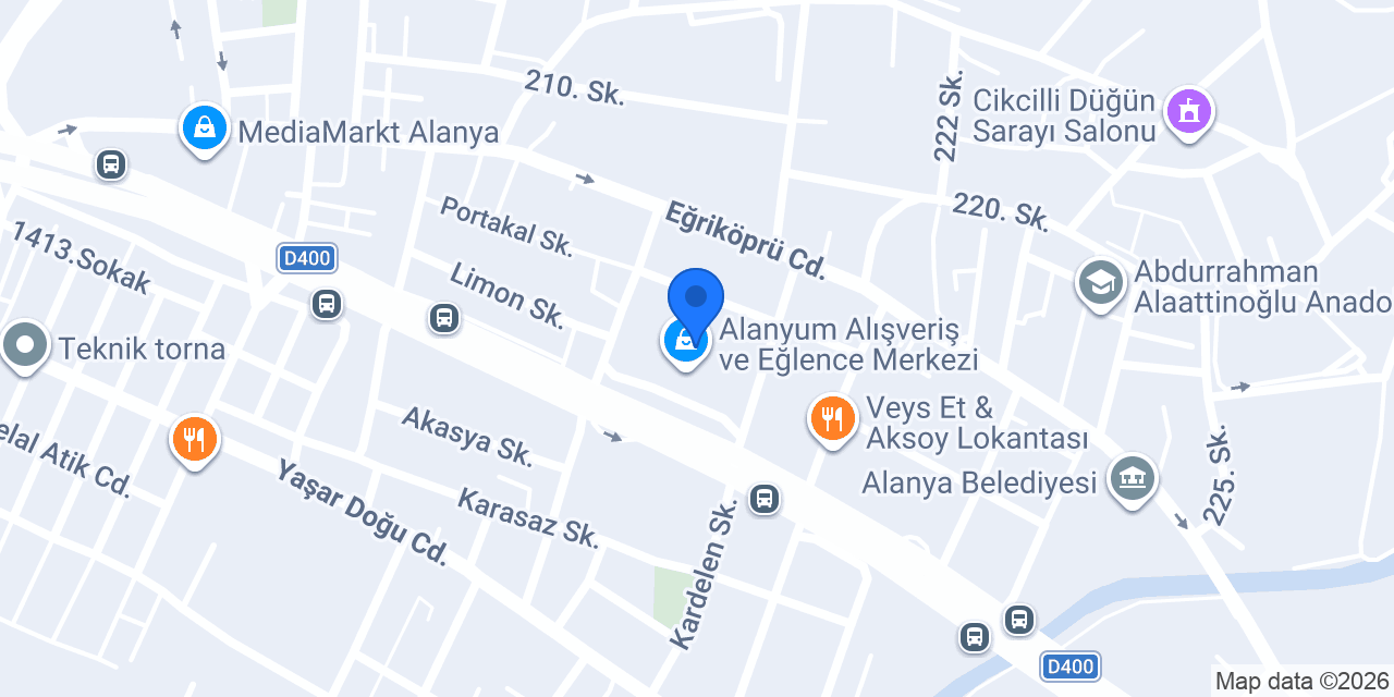 Boyner Antalya Alanyum konumu