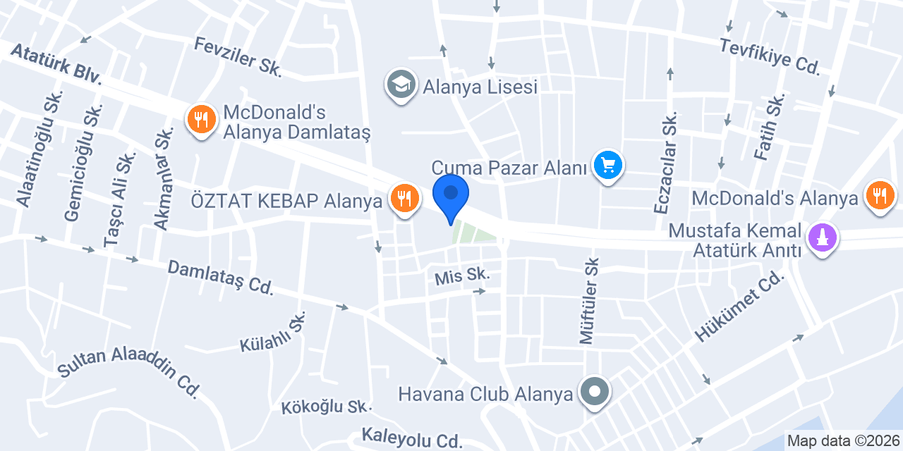 Alanya 2.Noterliği konumu