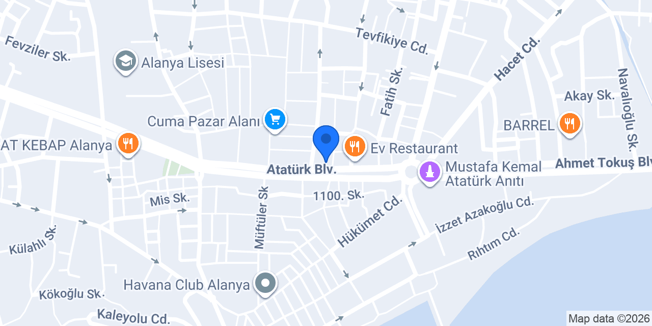 Dilek Optik Alanya konumu