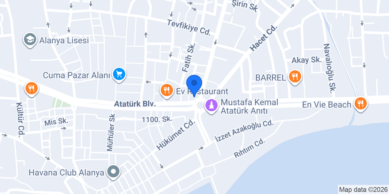Akbank Alanya Şubesi konumu