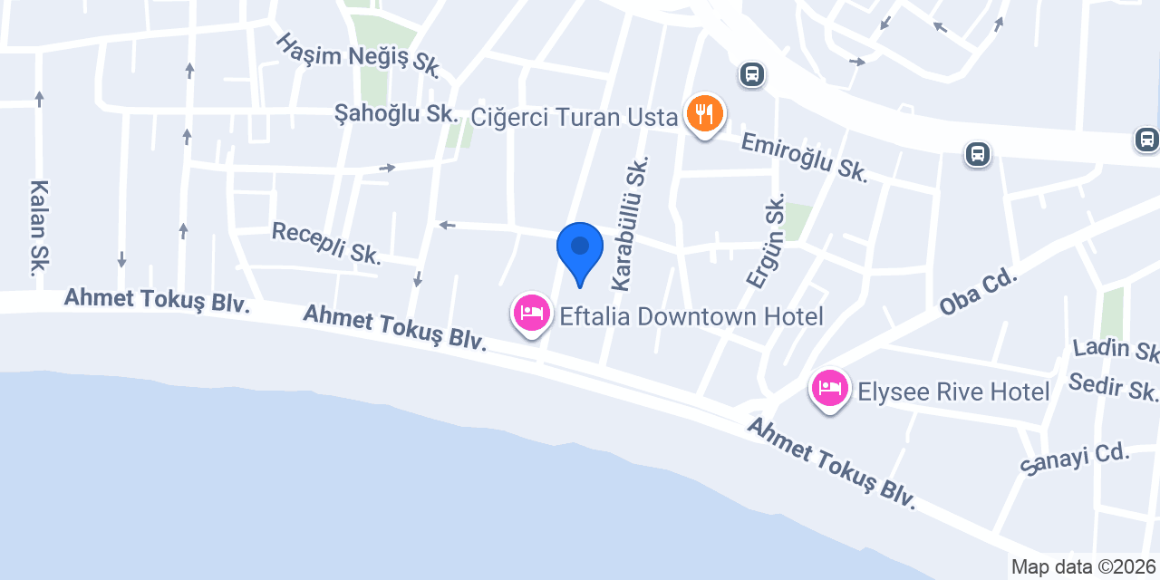 Alanya Beach Hotel konumu