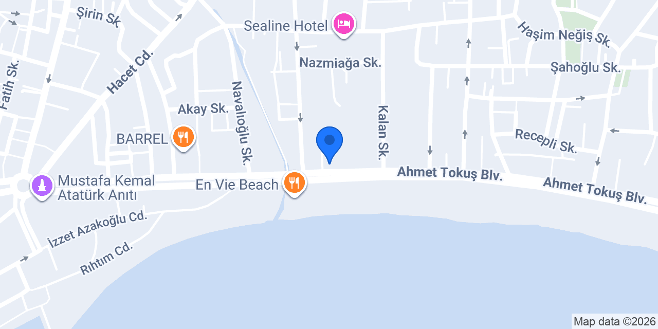Otel Boulevard konumu