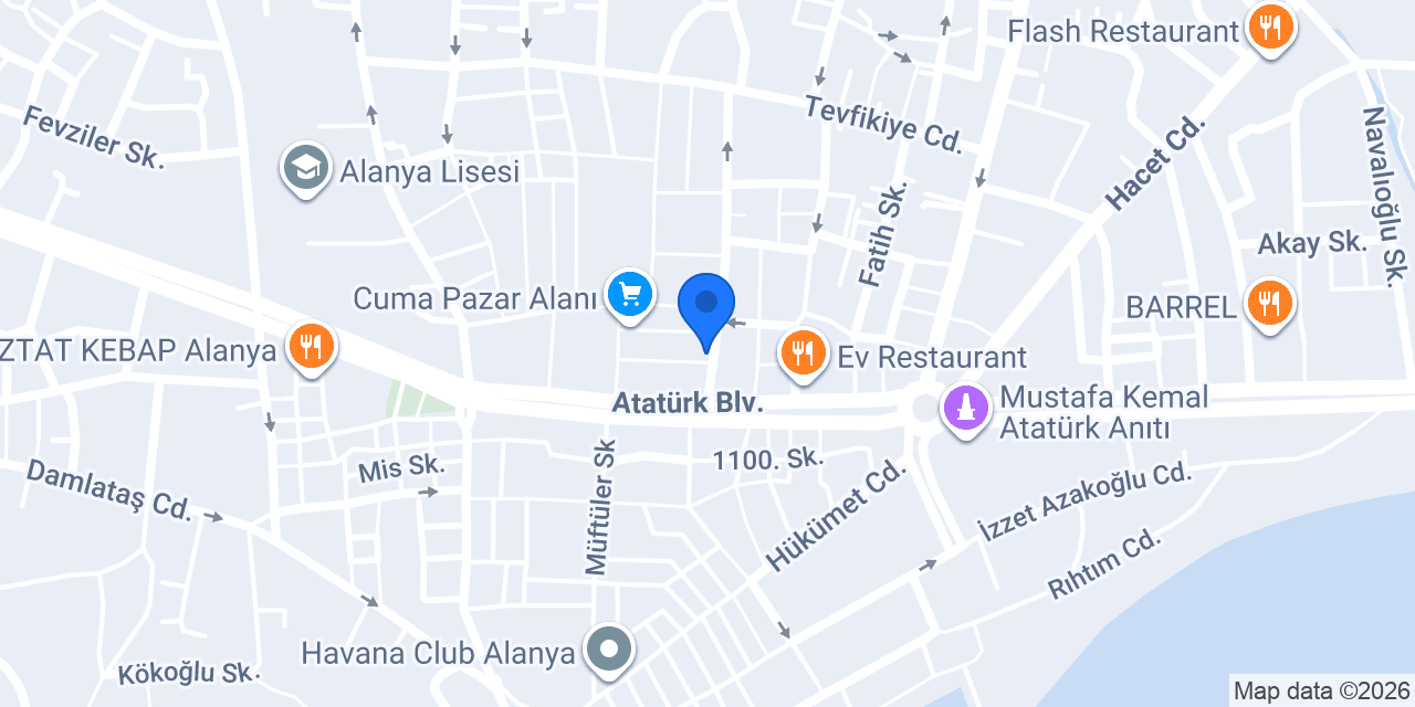 Alanya Terzi Gürsoy konumu