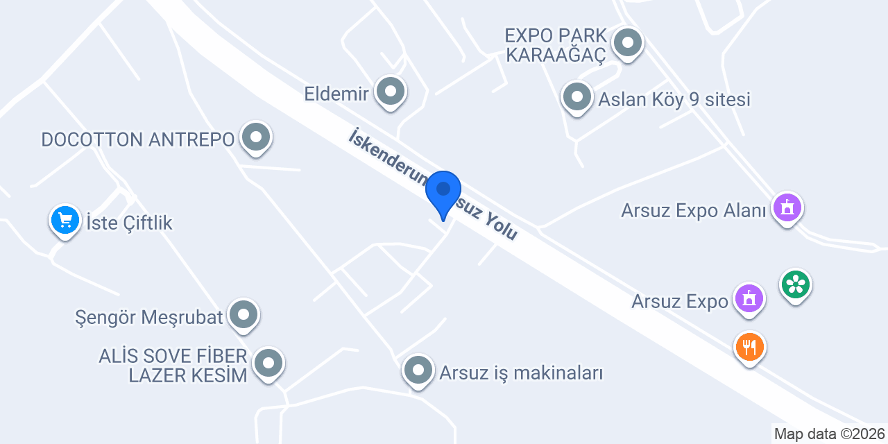 İskenderun Arsuz Autocenter konumu