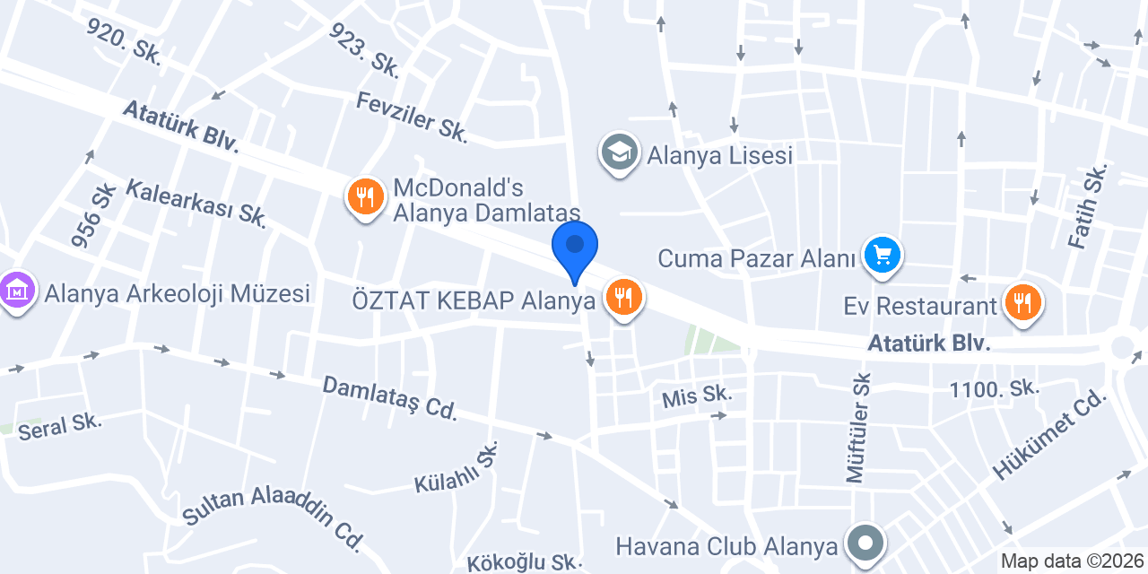 Alanya Sol Transfer konumu