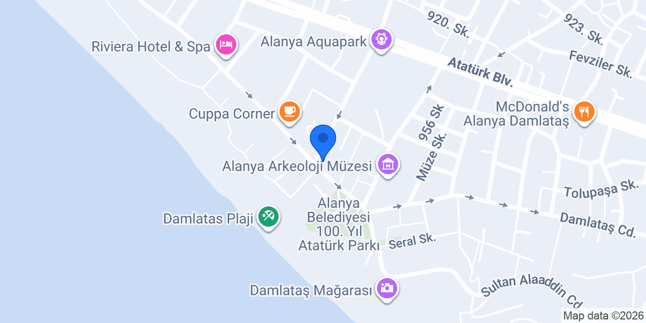 Elite Restaurant Alanya konumu