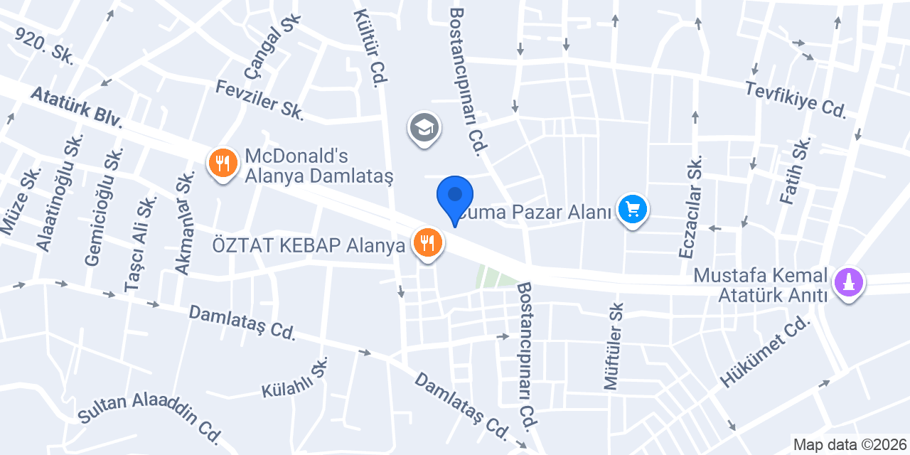 TEB Alanya Şubesi konumu