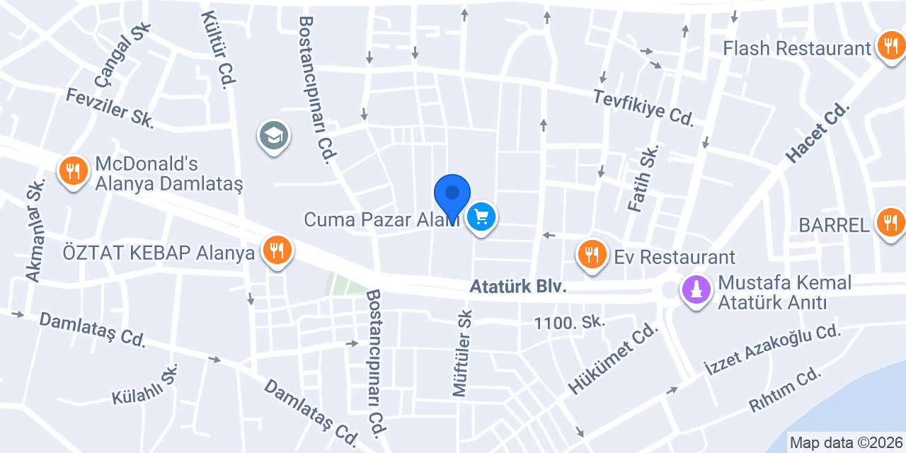 Alanya Bazaar konumu