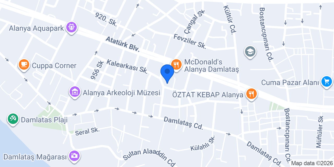 Ayaz Hair Studio Alanya konumu