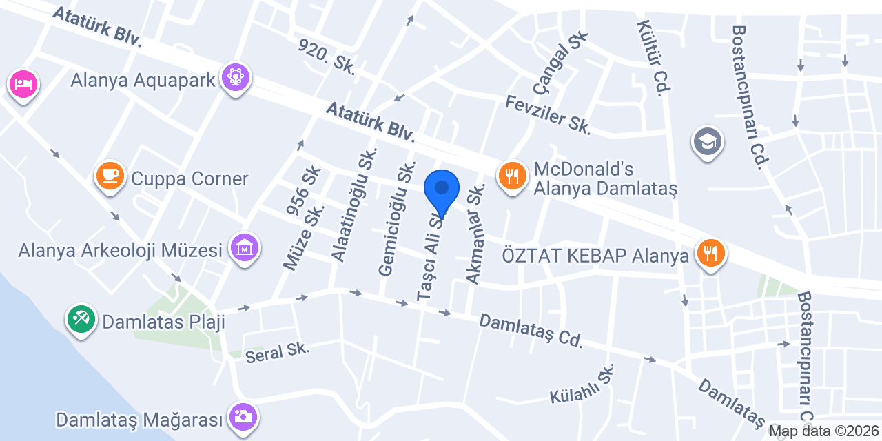 Alanya Rent a Car konumu