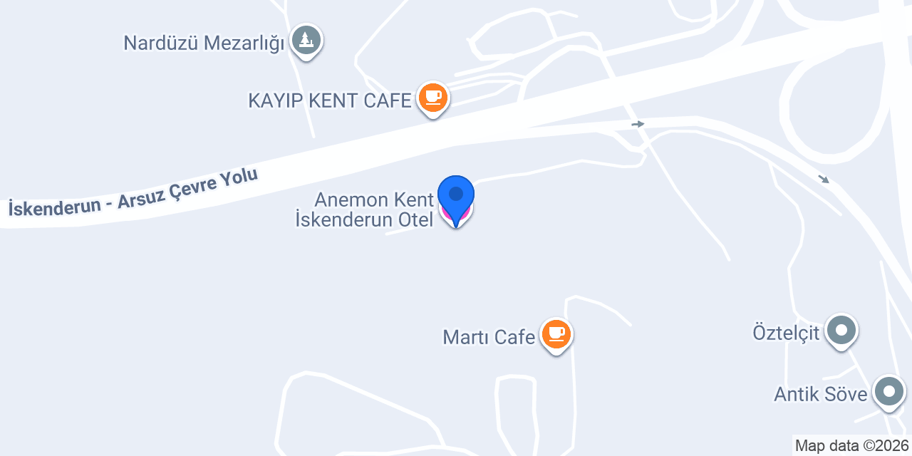 Anemon Kent İskenderun Otel konumu
