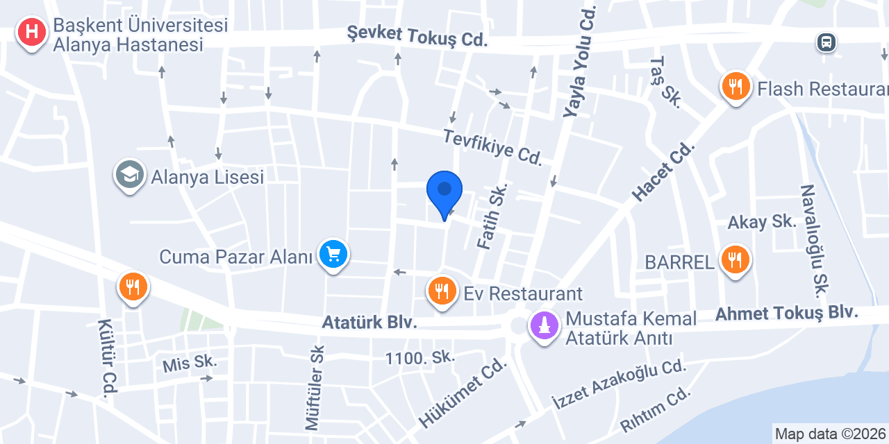 Alanya tekiş çilingir konumu