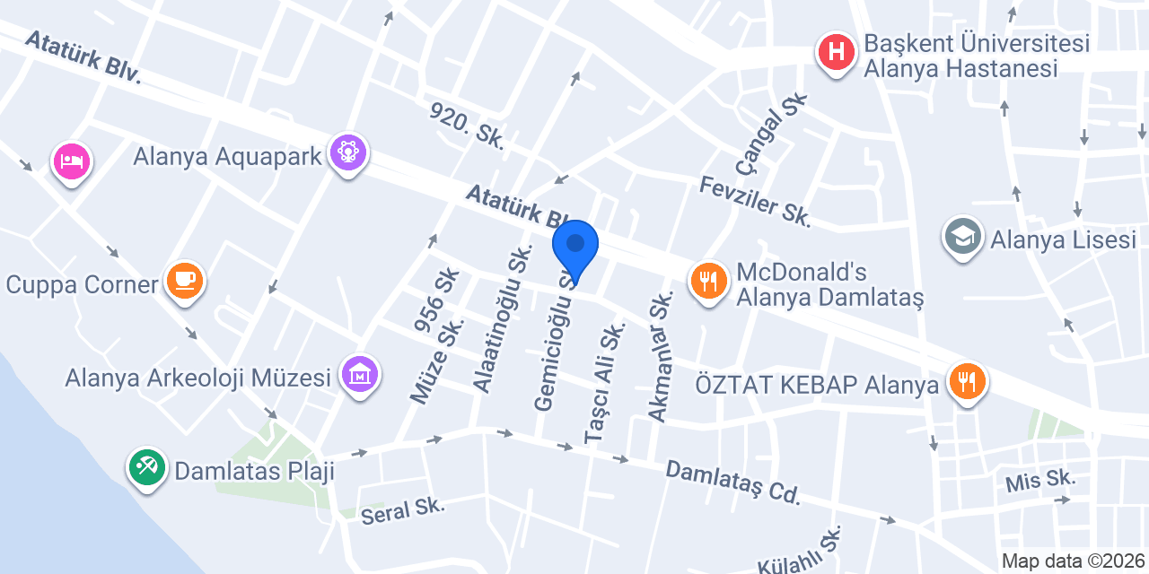 Gül pide restoran konumu