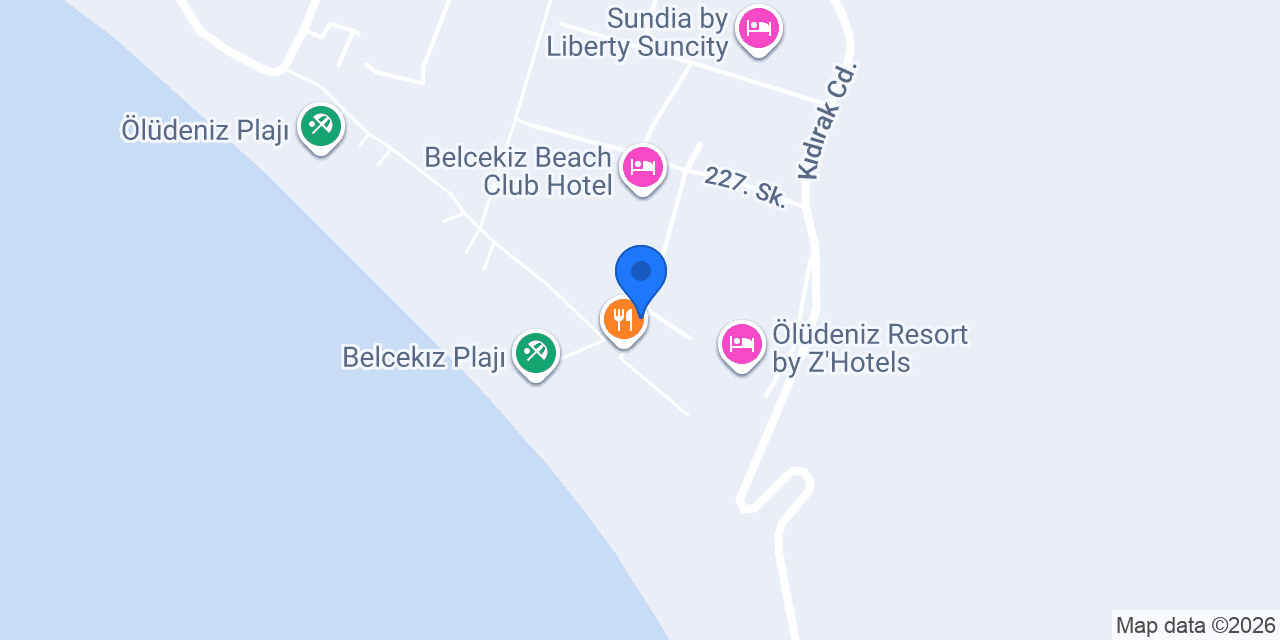 Ölüdeniz Yamaç Paraşütü konumu