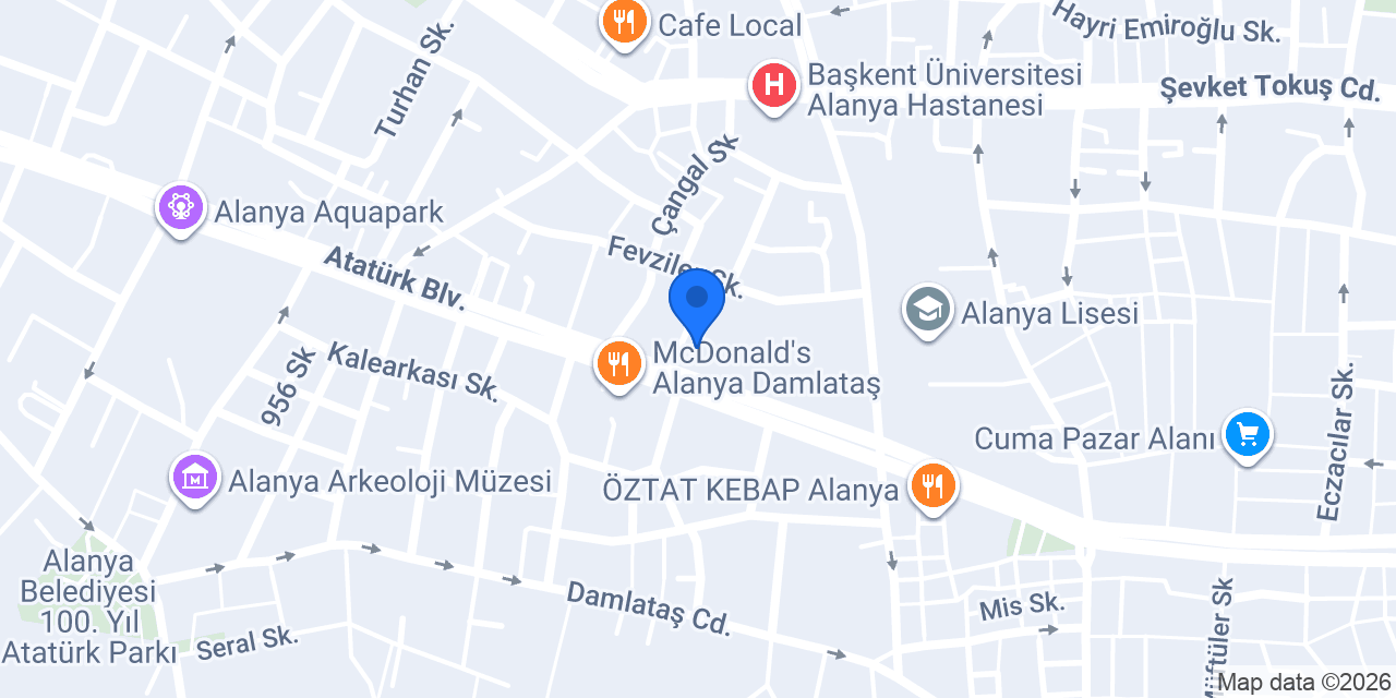 Yapı Kredi - Alanya Şubesi konumu