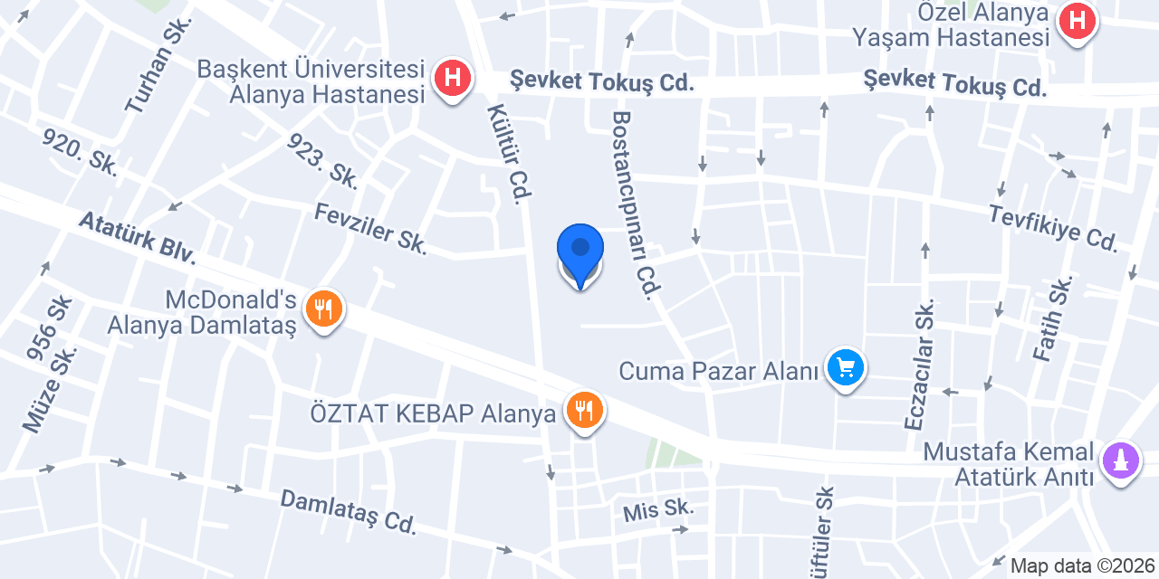 Alanya Lisesi konumu