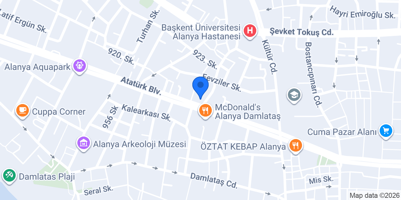 Bayraklar Döviz Bürosu Alanya konumu