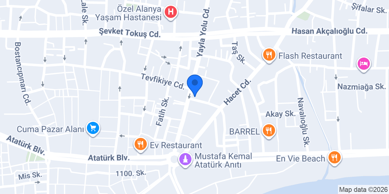 KIBERone Alanya konumu