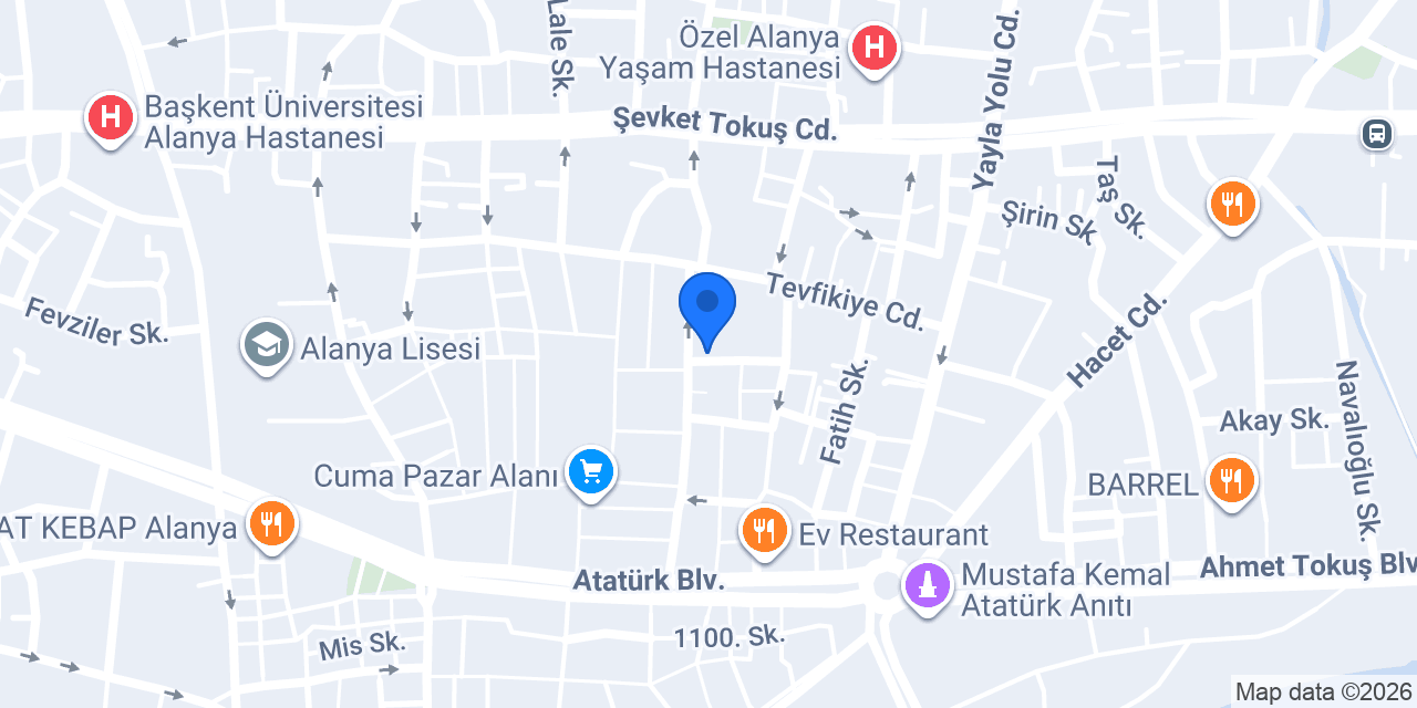 SSTransfers Antalya konumu