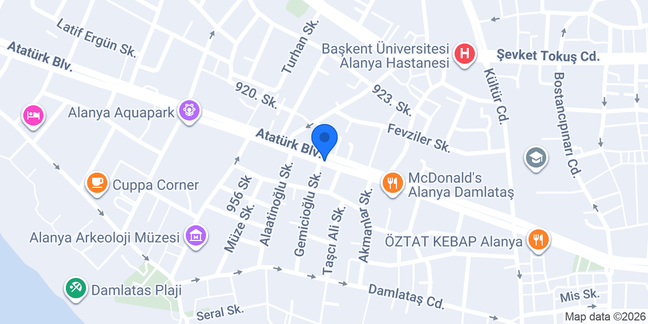 Günaş Mobilya konumu